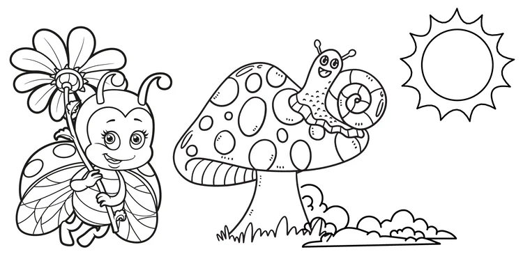 Jardins para colorir - educação infantil (página 1)